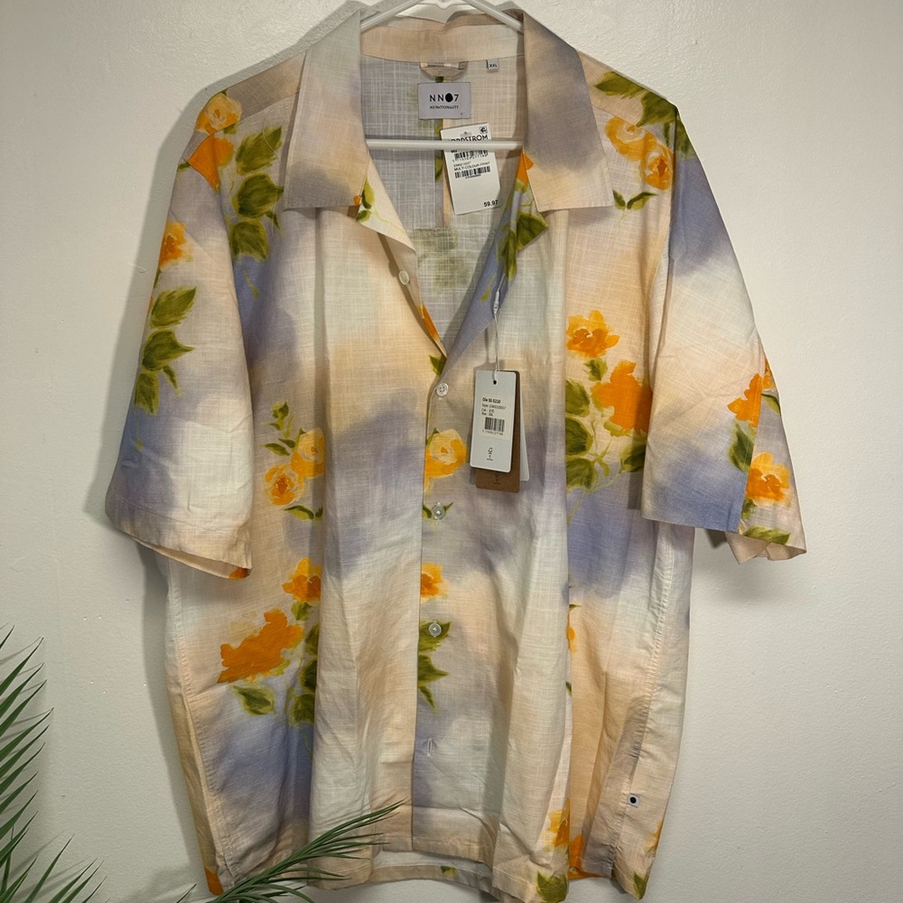 Ole Short Sleeve Cotton & Lyocell Button-Up Shirt